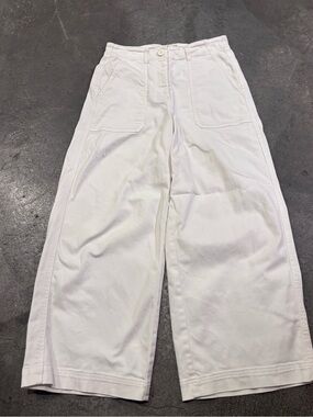 Everlane White Wide-Leg Cargo Pants